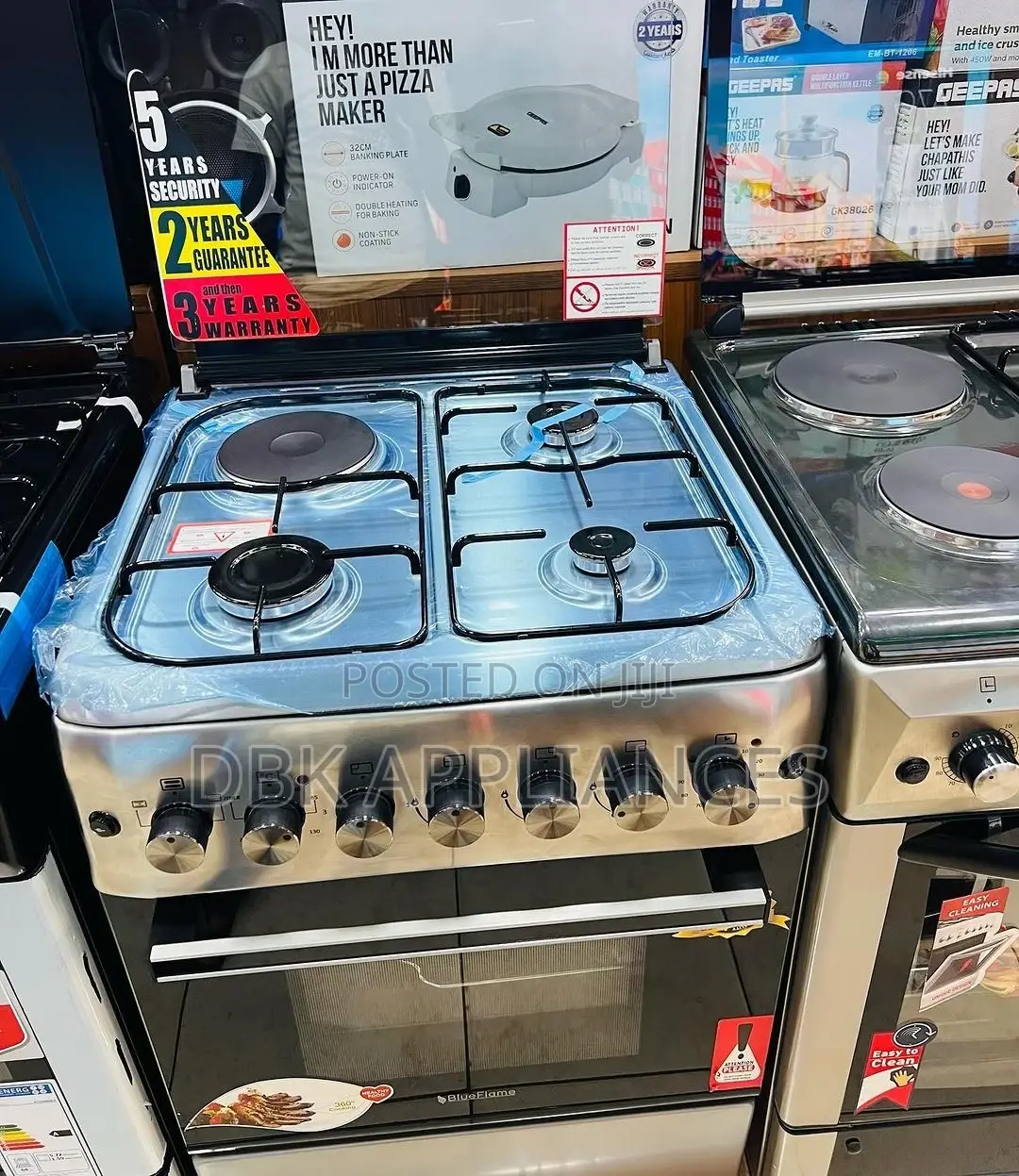 Blueflame 3gas 1electric Cookers (60*60)Cm 2yr Warranty