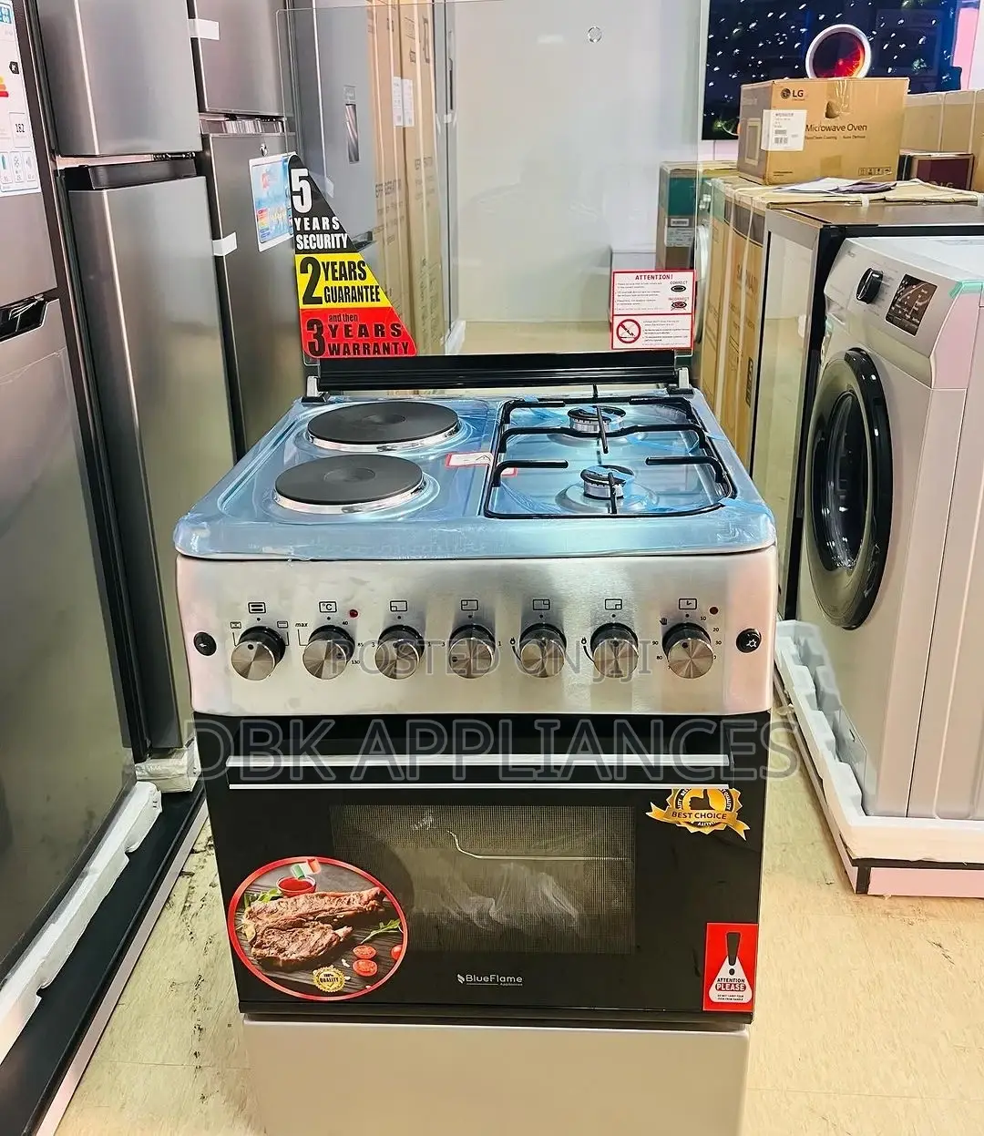 Blue Flame 2gas 2electric Cookers (60*60)Cm 3yr Warranty