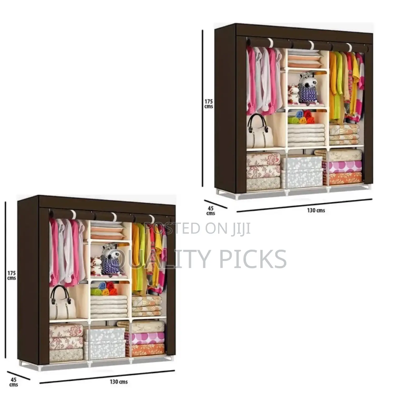 Elegant Wooden Portable Wardrobe