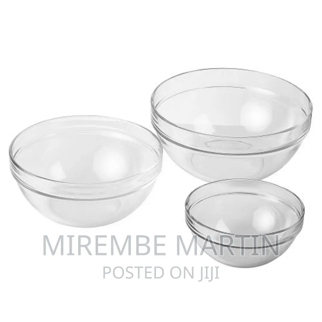 Luminarc 3 Piece Oven Mixing Bowl Glass Set,