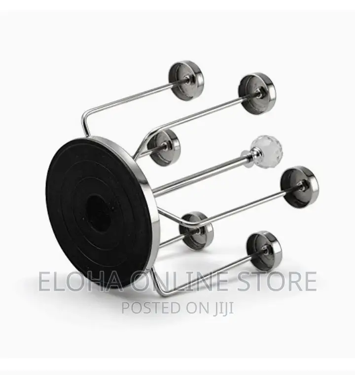 Rotating Stainless Steel Glass Holder Rack