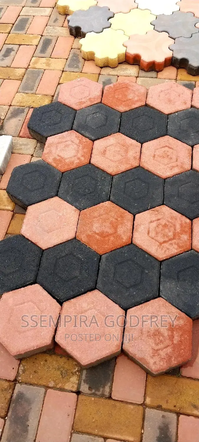 Quality Coloured Pavers in Black and Red Colours