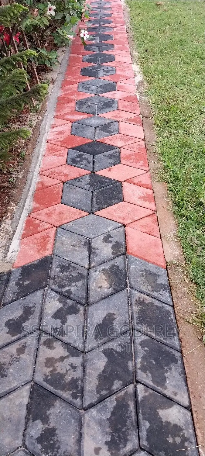 Quality Coloured Pavers in Black and Red Colours