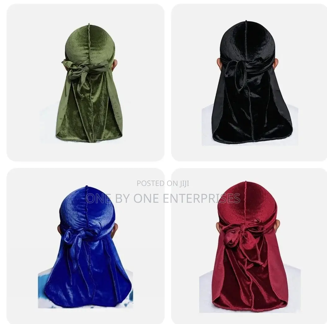 Unisex Women Men Velvet Durag Hat Cap