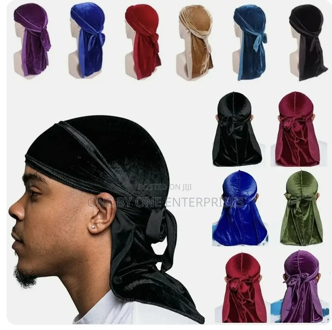 Unisex Women Men Velvet Durag Hat Cap