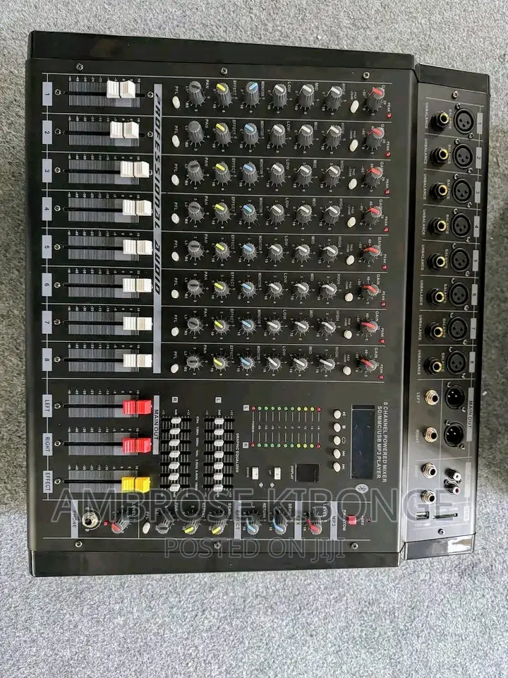 Powered USB 8chan Mixing Console Effects Processor Amp-Mixer