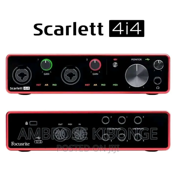 Original Scarlett 4i4 Focusrite 3rd Gen USB Audio Interface.