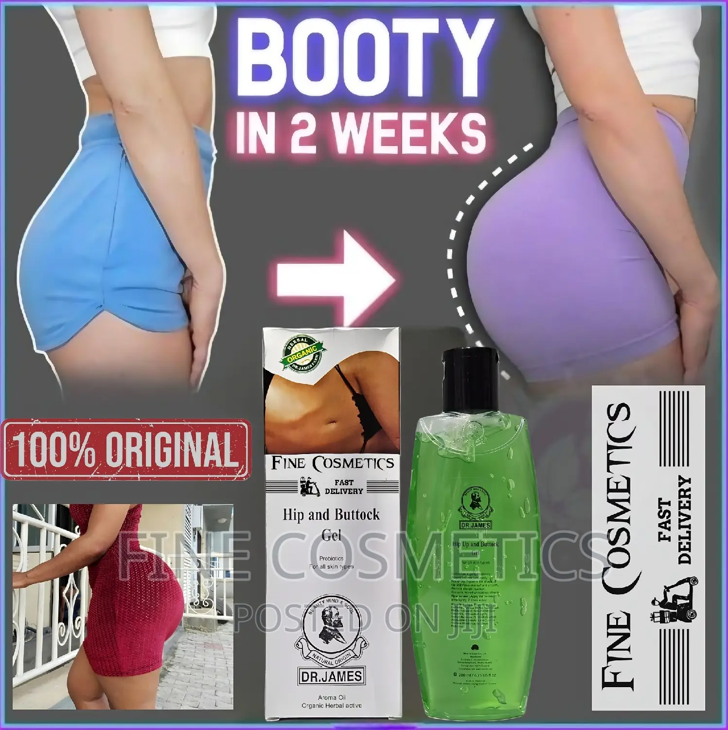 DR JAMES HIP UP GEL Buttock Enlargement Curvy Figure Shaping in Central