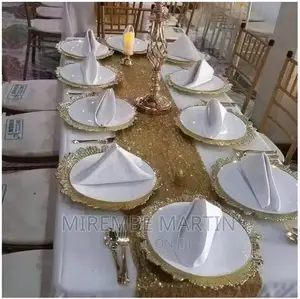 12 Pieces of Reef Gold Charger Plates