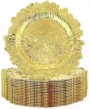 12 Pieces of Reef Gold Charger Plates