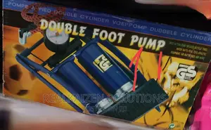 Twin Double Barrel Cylinder Air Inflator Foot Pump