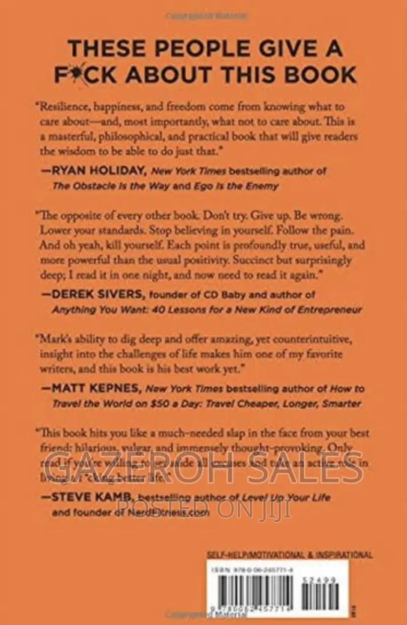 The Subtle Art Of Not Giving A Fuck Ebook (Softcopy)