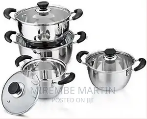9 Pieces Cookware Set With a Whistling Kettle