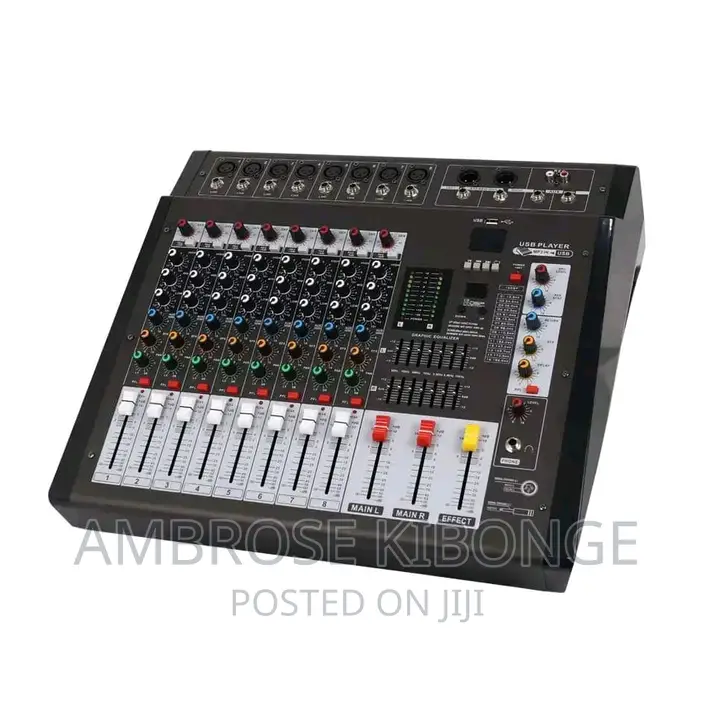 Fully Loaded USB 8 Mixing Console Effects Procesor Amp-Mixer