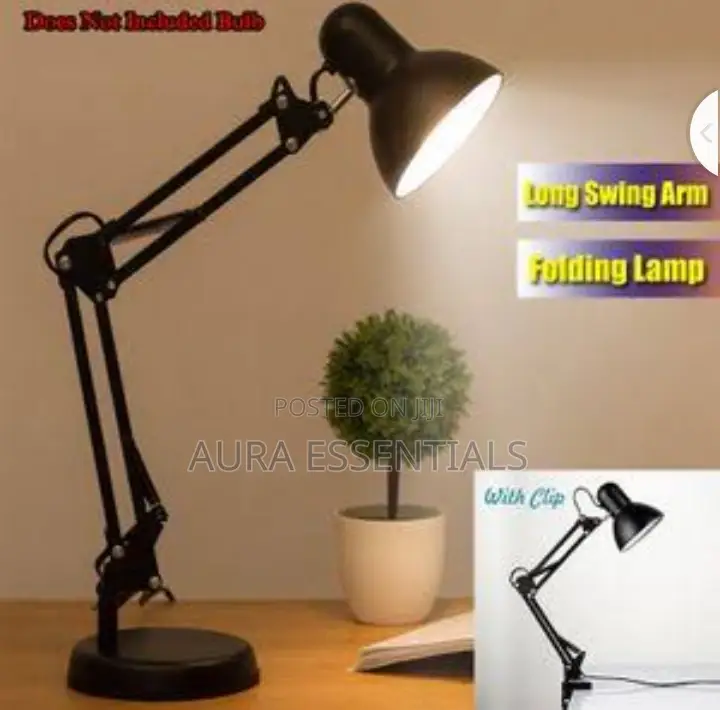 Metallic Table Reading Lamp