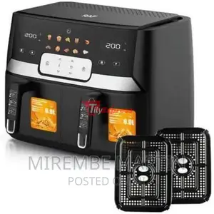 12L Air Fryer With 2 Independent Baskets Grill Oven