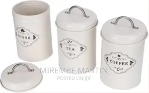 3 Piece Tea Sugar Coffee Canister Sealed Jar Storage