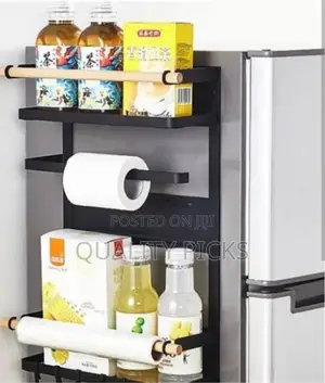 Metallic Sided Fridge Storage Rack