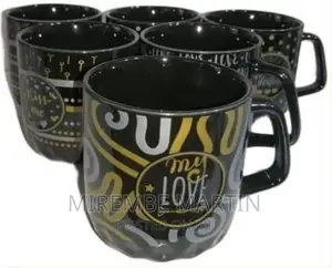 Pieces of Silver and Gold Printed Coffee Tea Cups Mugs