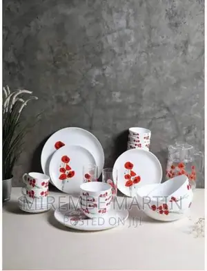 Luminarc Hypnosis Plates, Cups, Bowls Glass Dinnerware Set