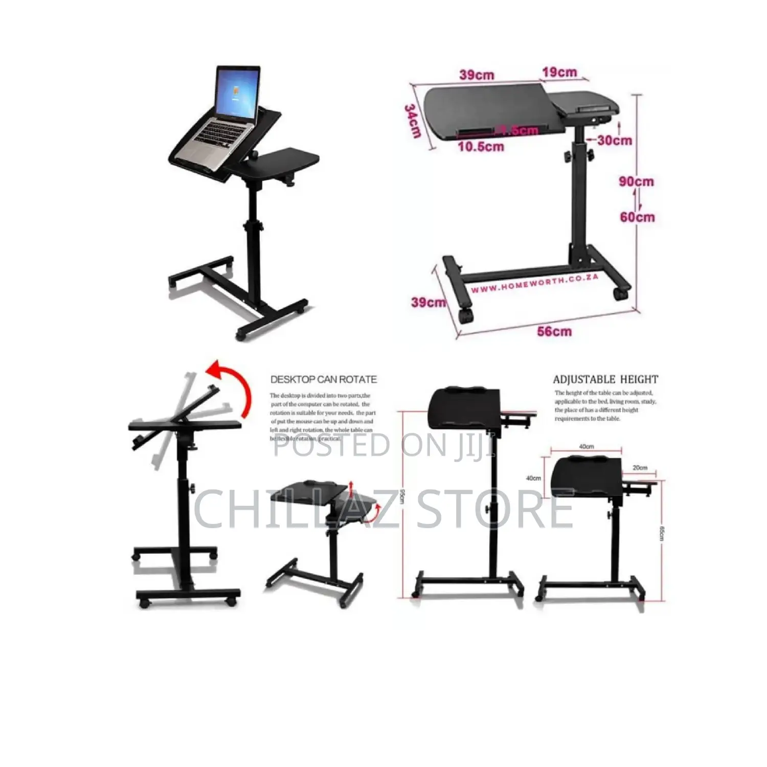 Adjustable Mobile Computer Stand.