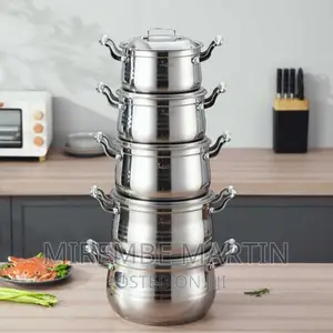 10 PC 16,18, 20,22,24CM Stainless Steel Saucepans