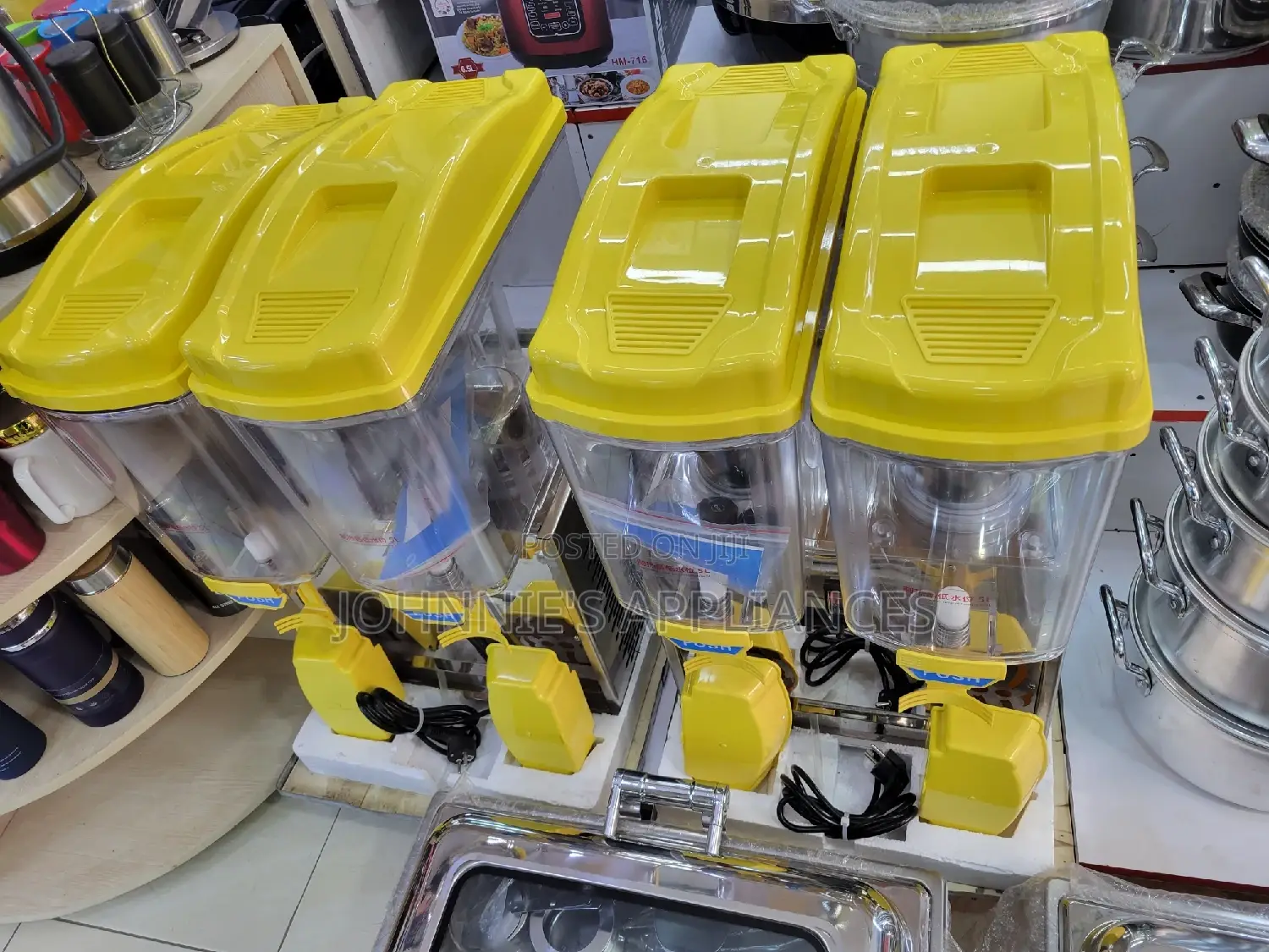 Double Juice Dispenser Yellow Covers