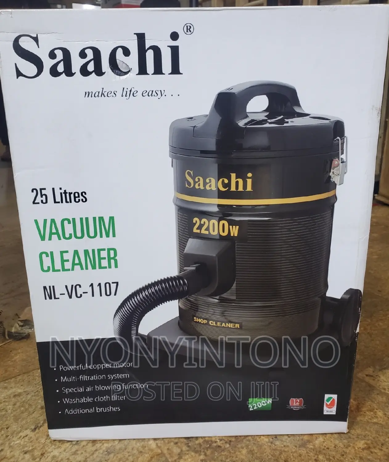 Saachi 25liters Wet and Dry Vaccum Cleaner