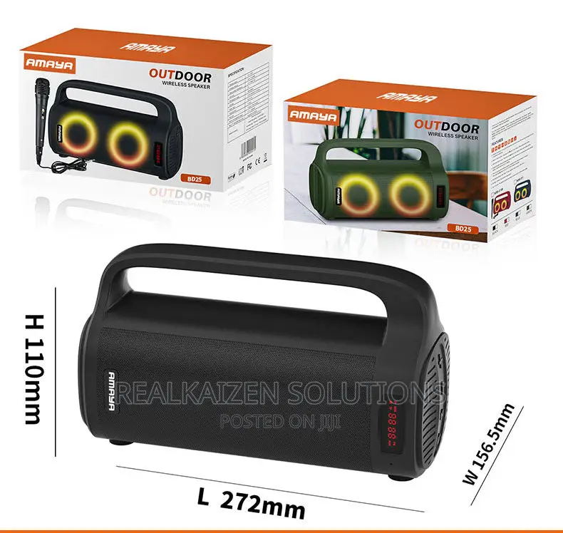 AMAYA Wireless Bluetooth FM | AUX Speaker Colorful Lights