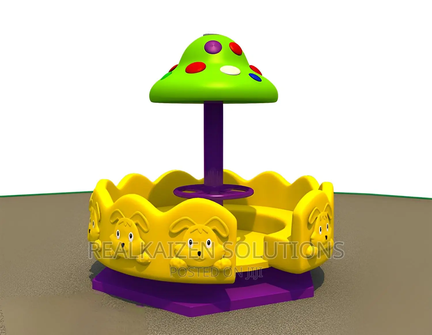 Colourful Steady Merry-Go-Round Children Kid Play Equipment