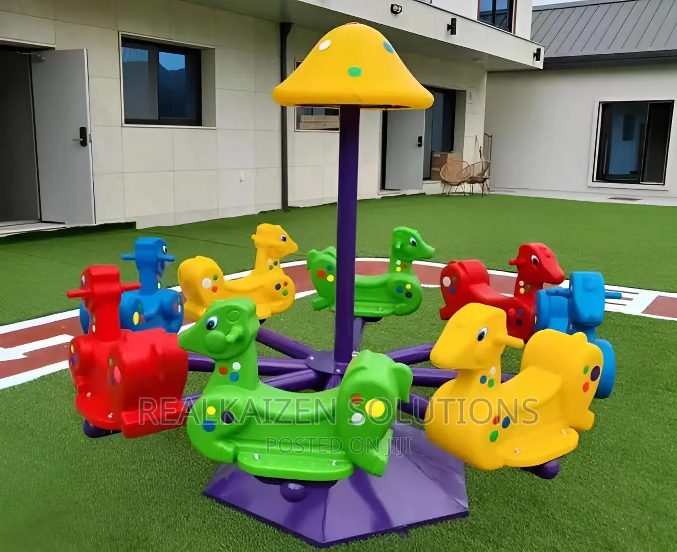 Colourful Steady Merry-Go-Round Children Kid Play Equipment