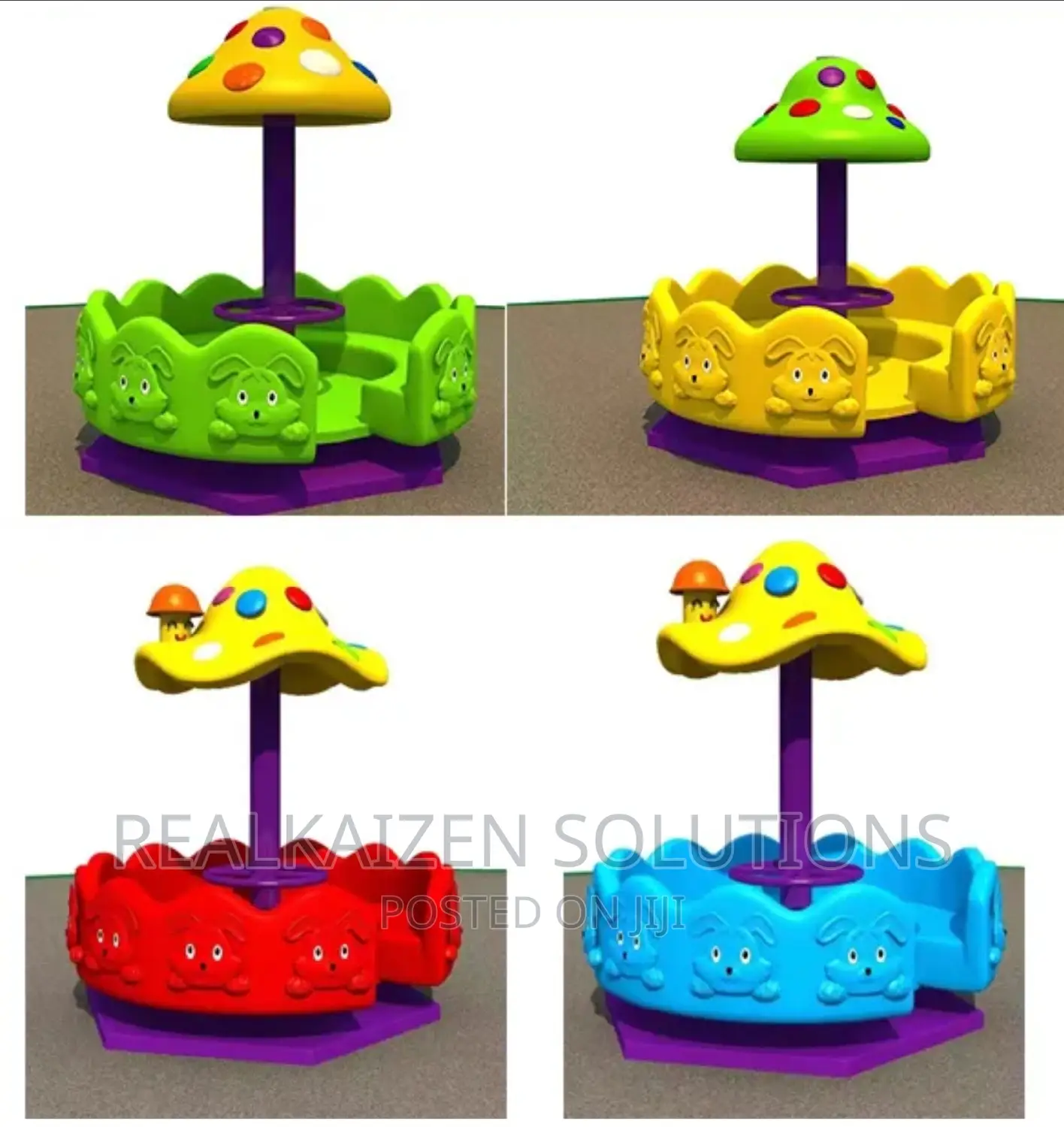 Colourful Steady Merry-Go-Round Children Kid Play Equipment