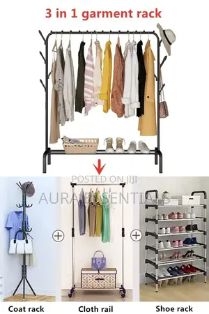 3 in 1 Multipurpose Clothes Rack