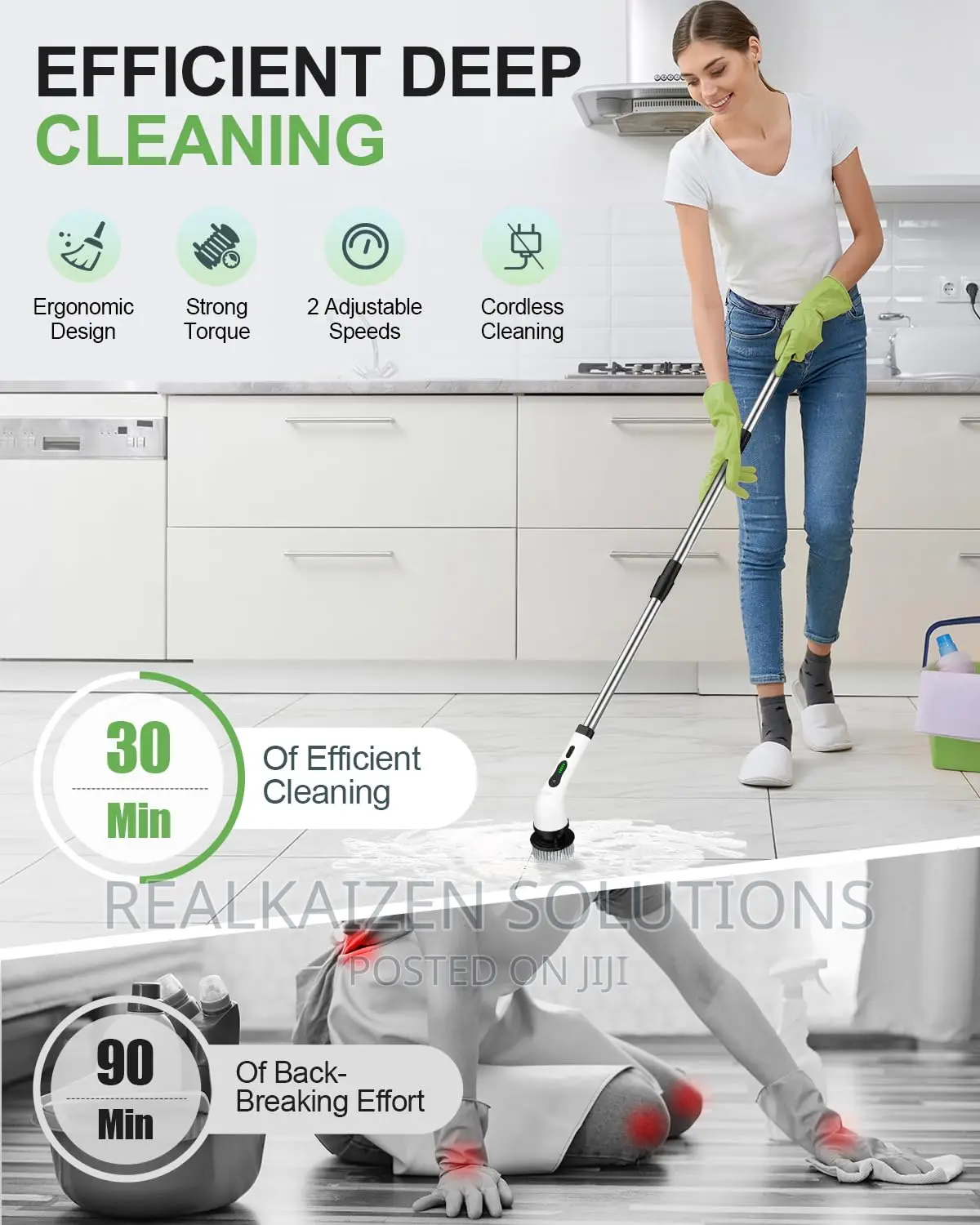 Multifunctional Rechargeable Extendable Cleaningeaning Brush