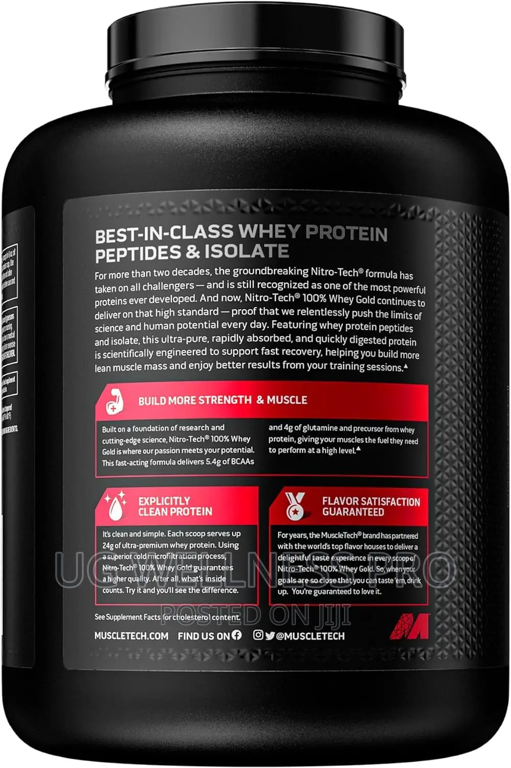 Nitro-Tech 100% Whey Gold Protein Powder 2.28kg 69 Serv