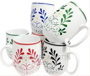 6 Pieces of Flowered Designed Pot Cups/Mugs