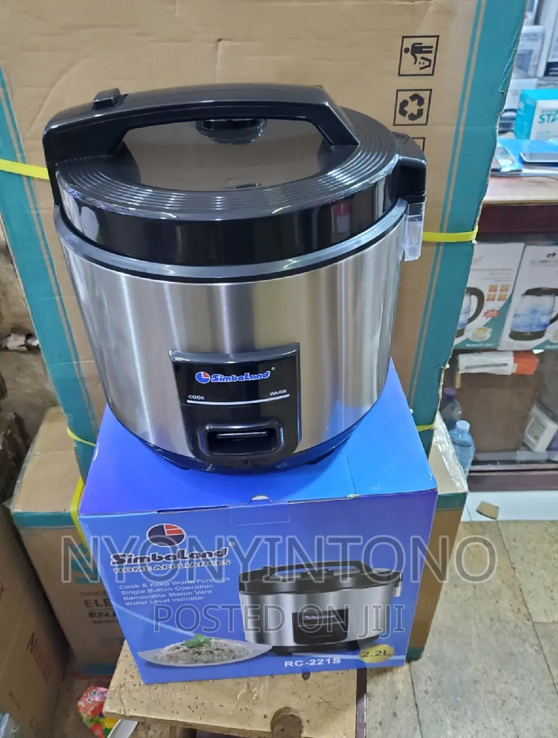 Simbaland High Quality 2.2L Rice Cooker With 2yrs Warranty