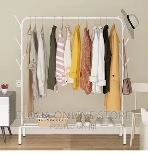 Multifunctional Clothes Rack With Shoe Rack Shelves