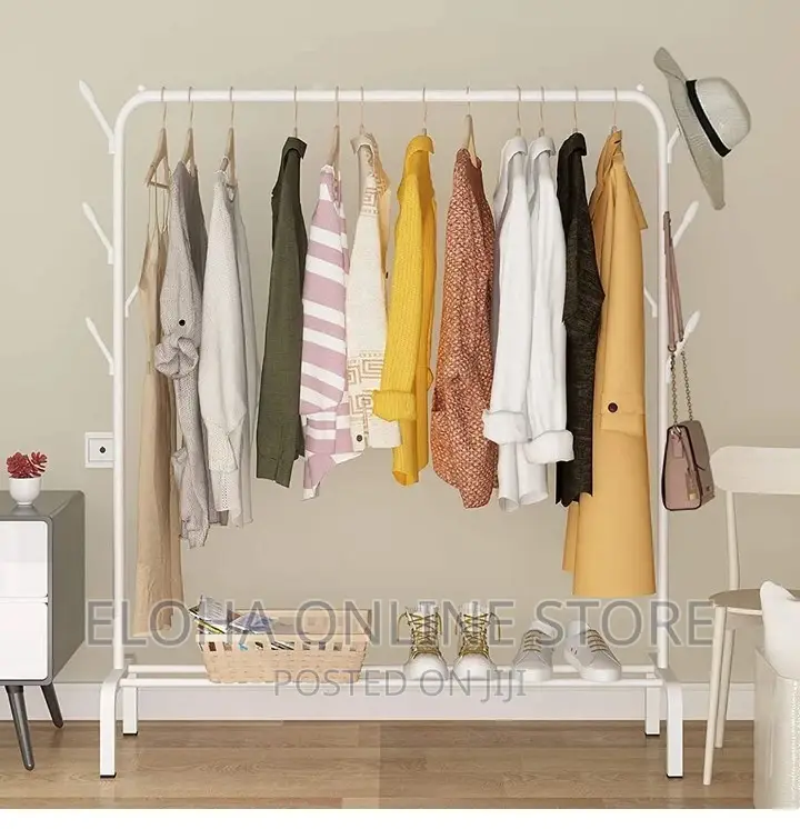 Multifunctional Clothes Rack With Shoe Rack Shelves