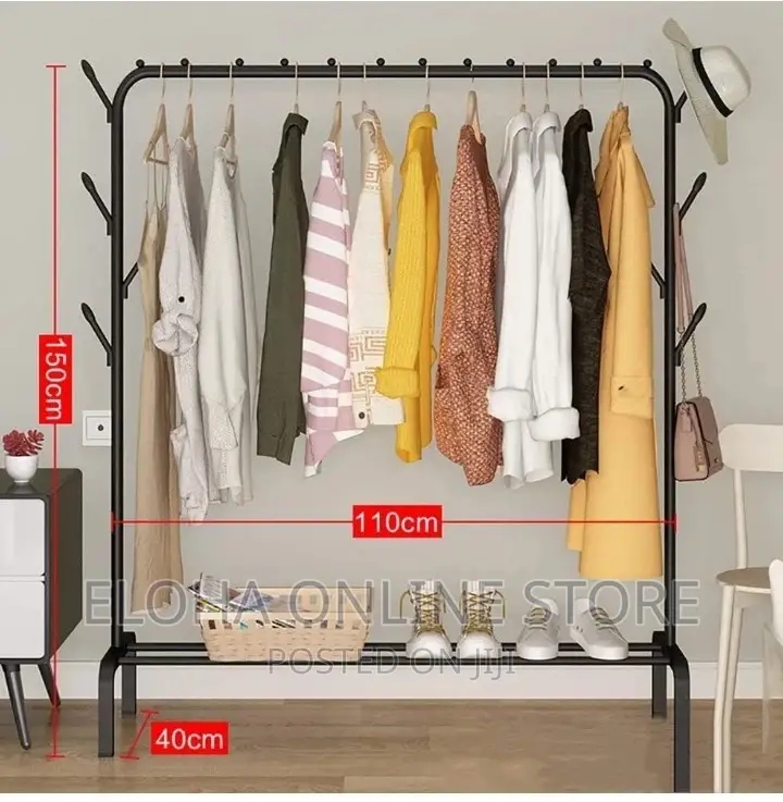 Multifunctional Clothes Rack With Shoe Rack Shelves