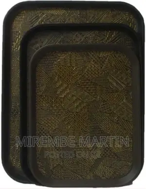 Lightbox
3 Piece Non Slide Rubber Serving Trays-Black