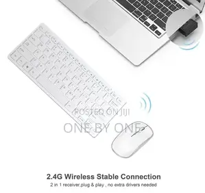 Wireless Mini Keyboard Ultra-Thin Mouse Desktops Laptops