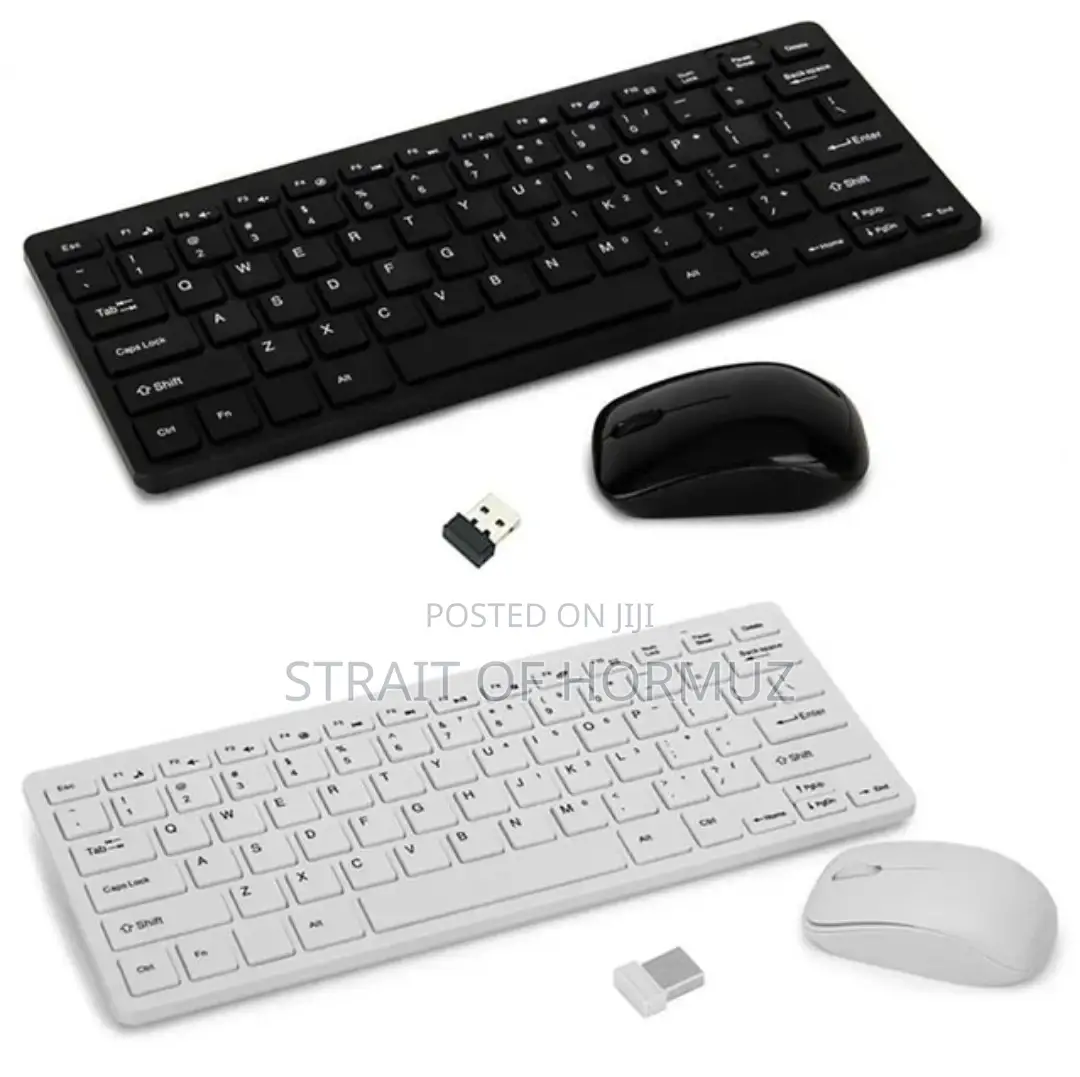 Wireless Mini Keyboard Ultra-Thin Laptops - White B Lack