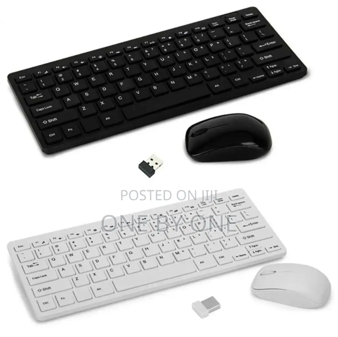 Wireless Mini Keyboard Ultra-Thin Laptops - White B Lack