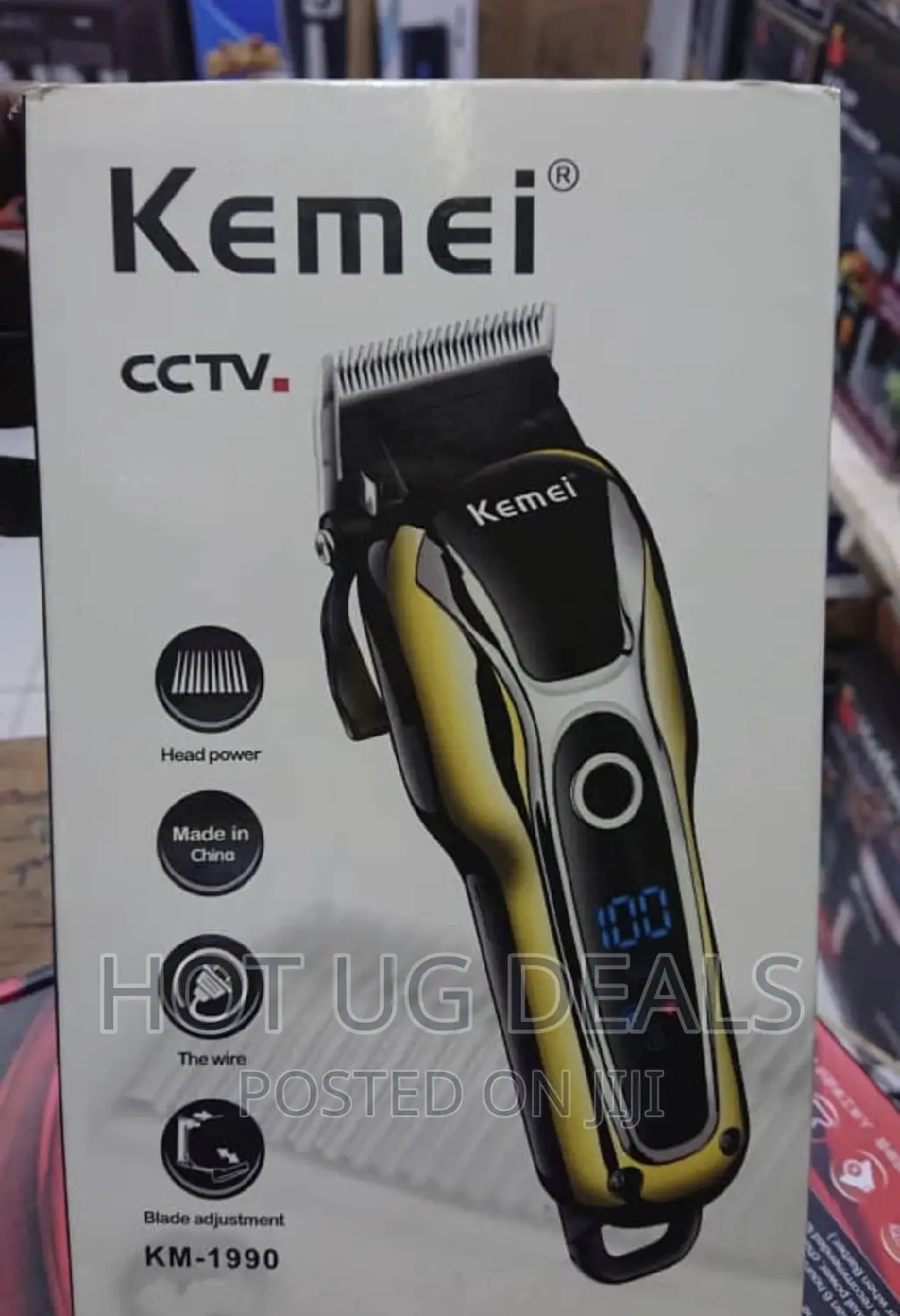 Kemei Rechargeable Hair Clipper - Gold Black