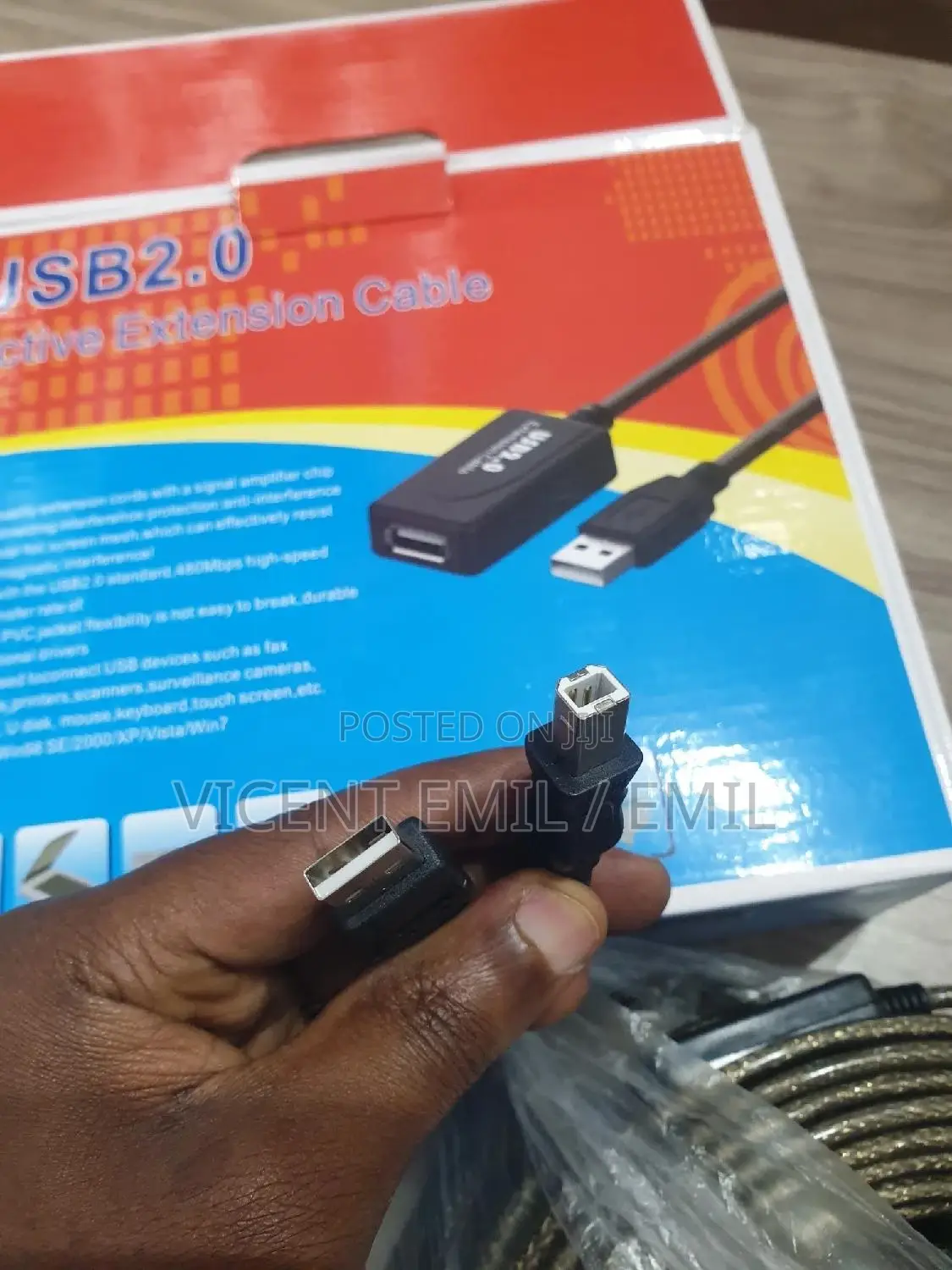 USB to Printer Cable Extender 30 Meters