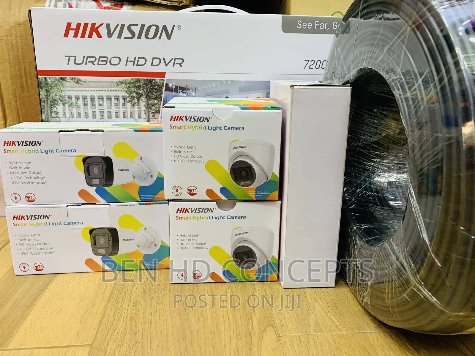 Hikvision CCTV 4 Camera Package (Full-Time Color )