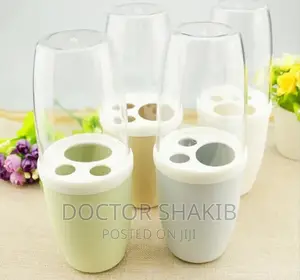 Toothpaste Holder With Wash Cup and Lid