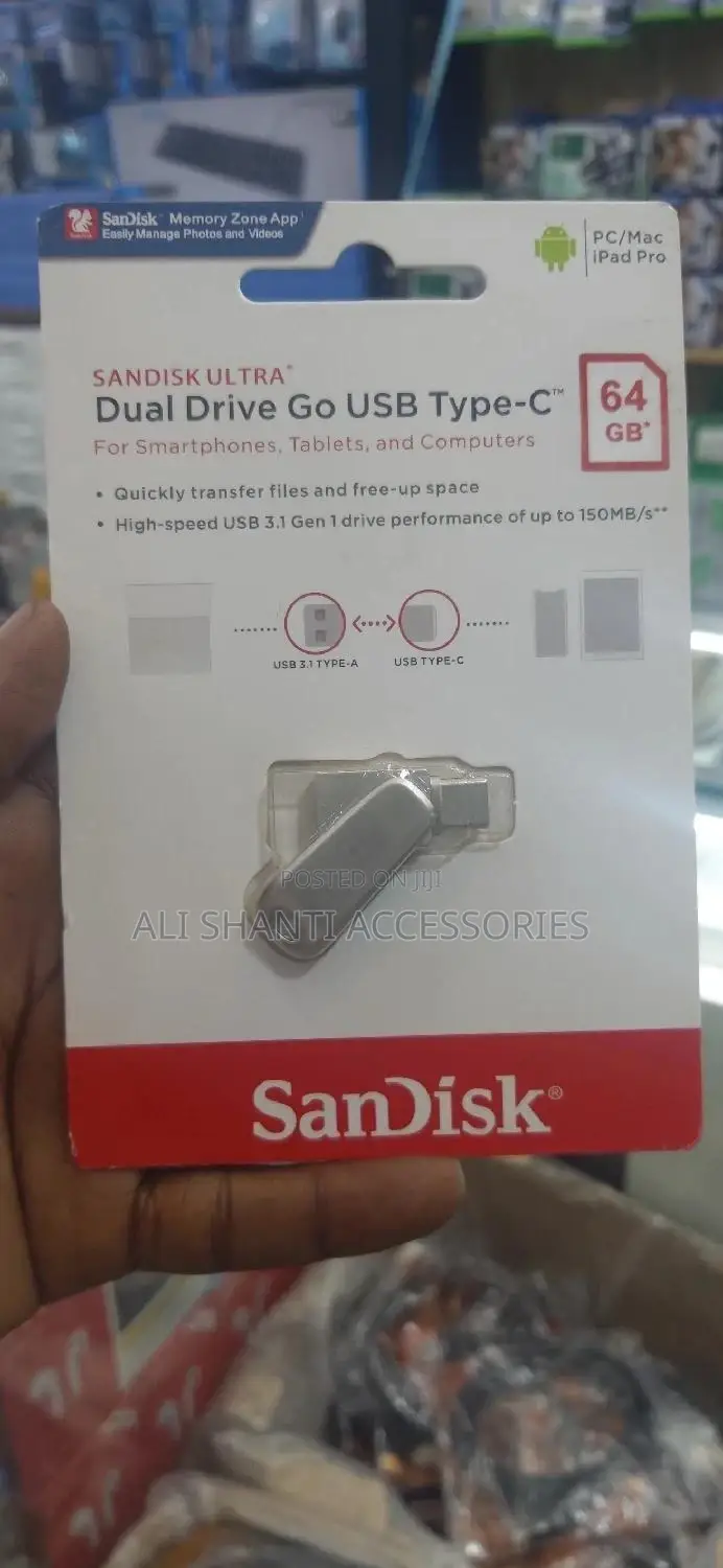 Duo Drive USB to Type-C Flash Disk 64gb, USB to C Flash Disk
