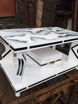 White and Black Center Table
